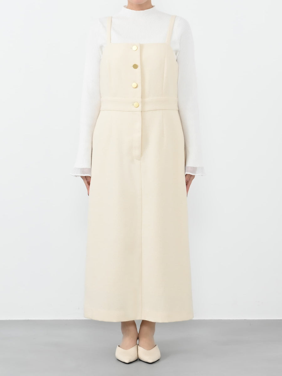 ※こちらが実物のカラーに一番お色味が近くなっております。（アイボリー）<br>149cm | B:77 W:60 H:83 股下:68.5 | regular着用 (ヒールの高さ:3.5cm)