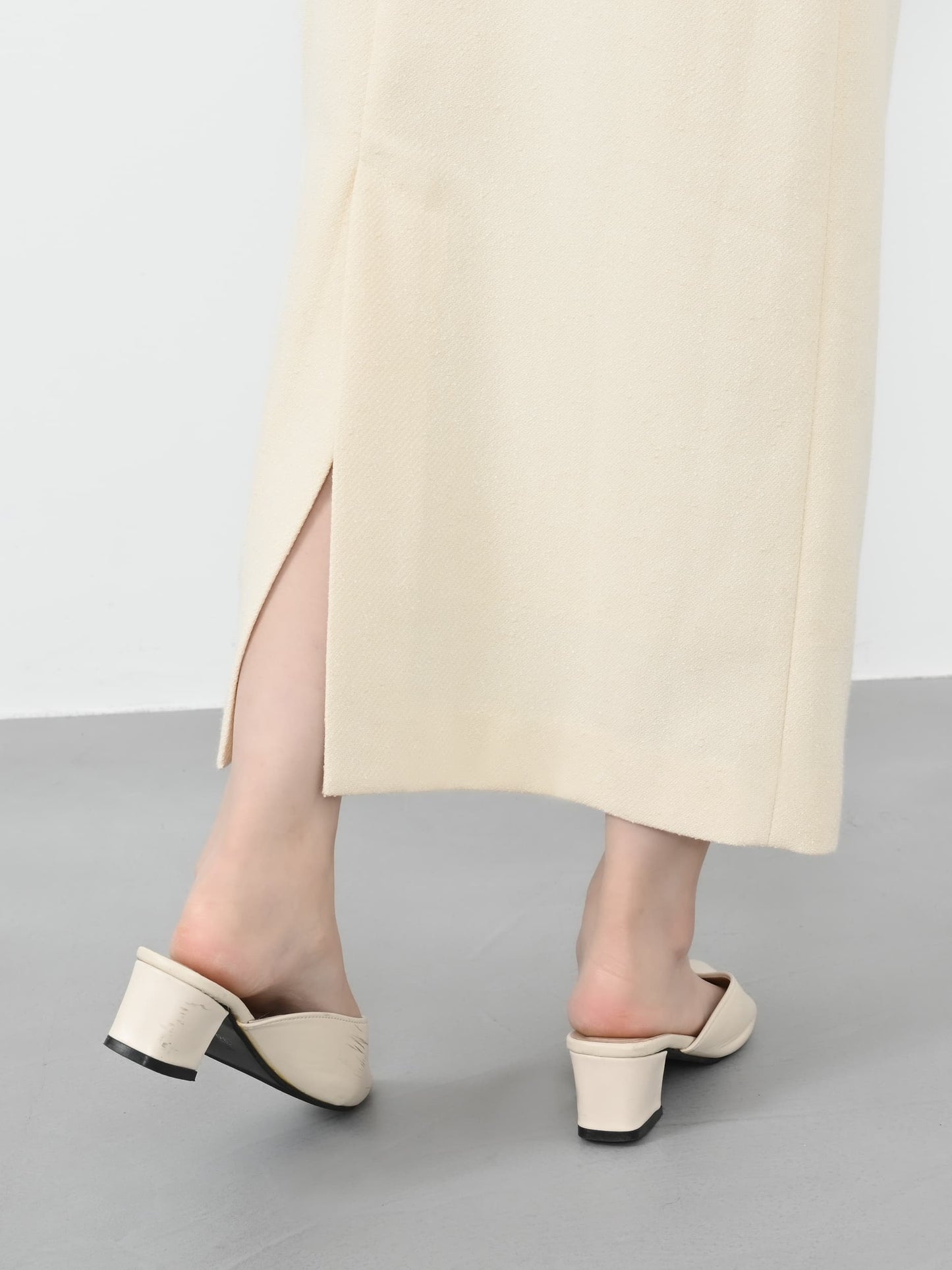 ゴールドボタンツイードジャンパースカート-short & regular　[通常]