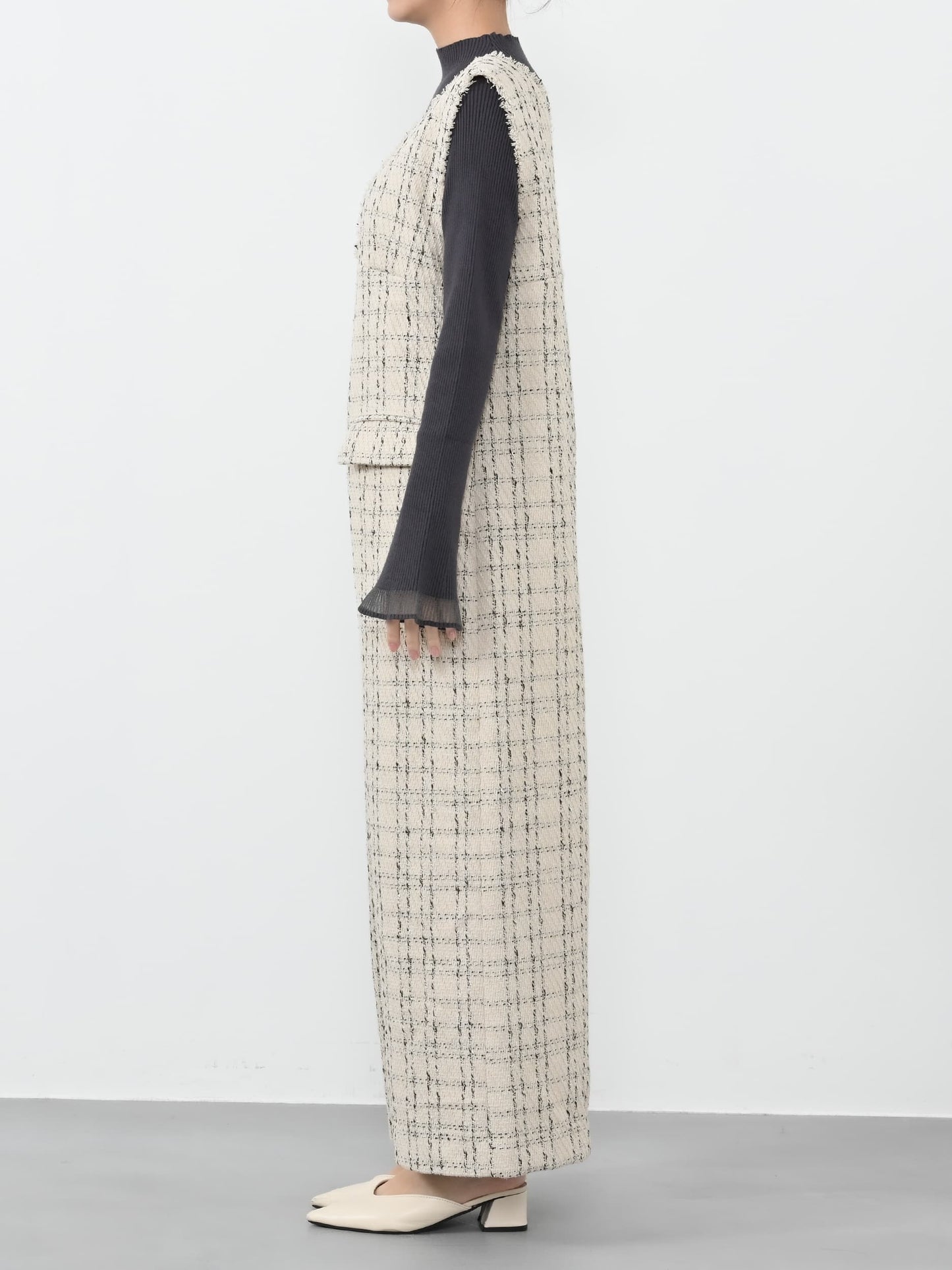 チェックツイードオールインワン-short & regular　[通常]