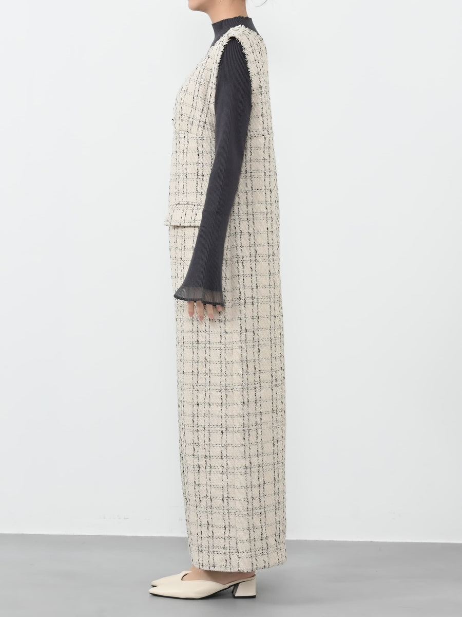 チェックツイードオールインワン-short & regular　[通常]