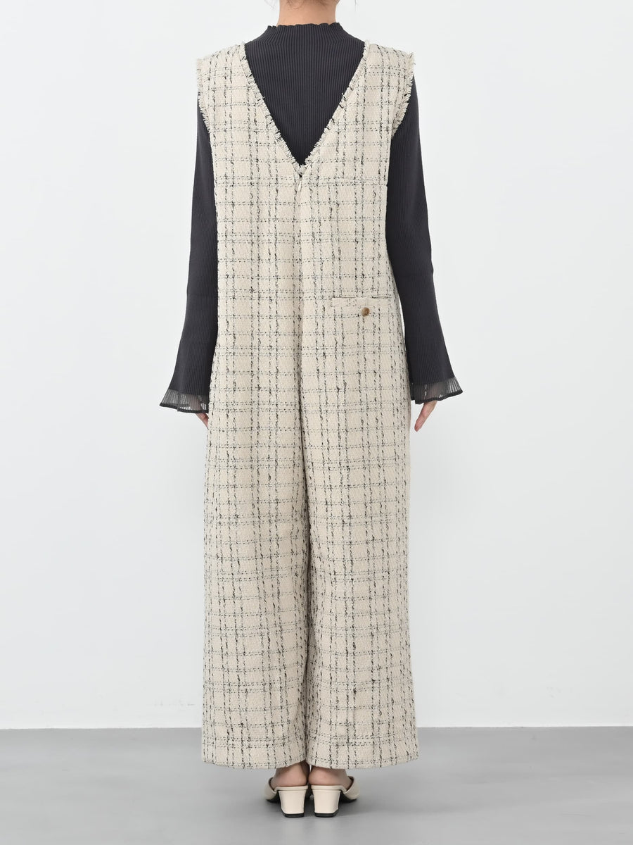 チェックツイードオールインワン-short & regular　[通常]