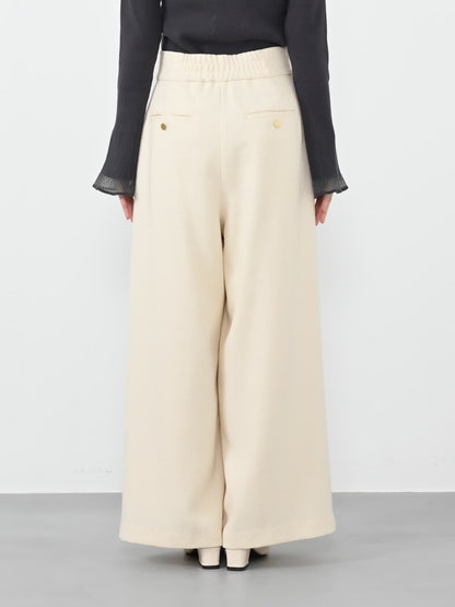 ゴールドボタンツイードワイドパンツ-short & regular　[通常]