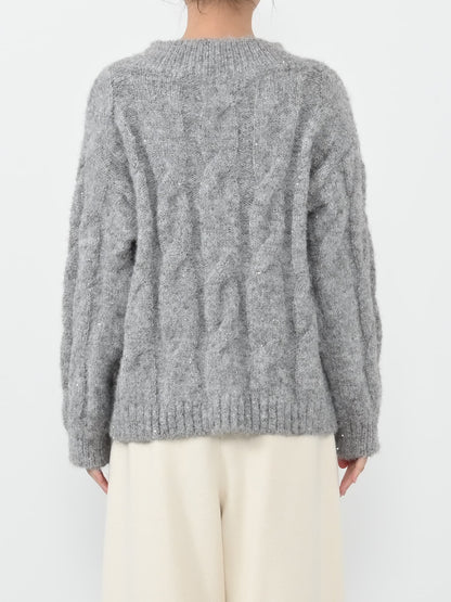 スパンコールローゲージゆるニット　[通常]