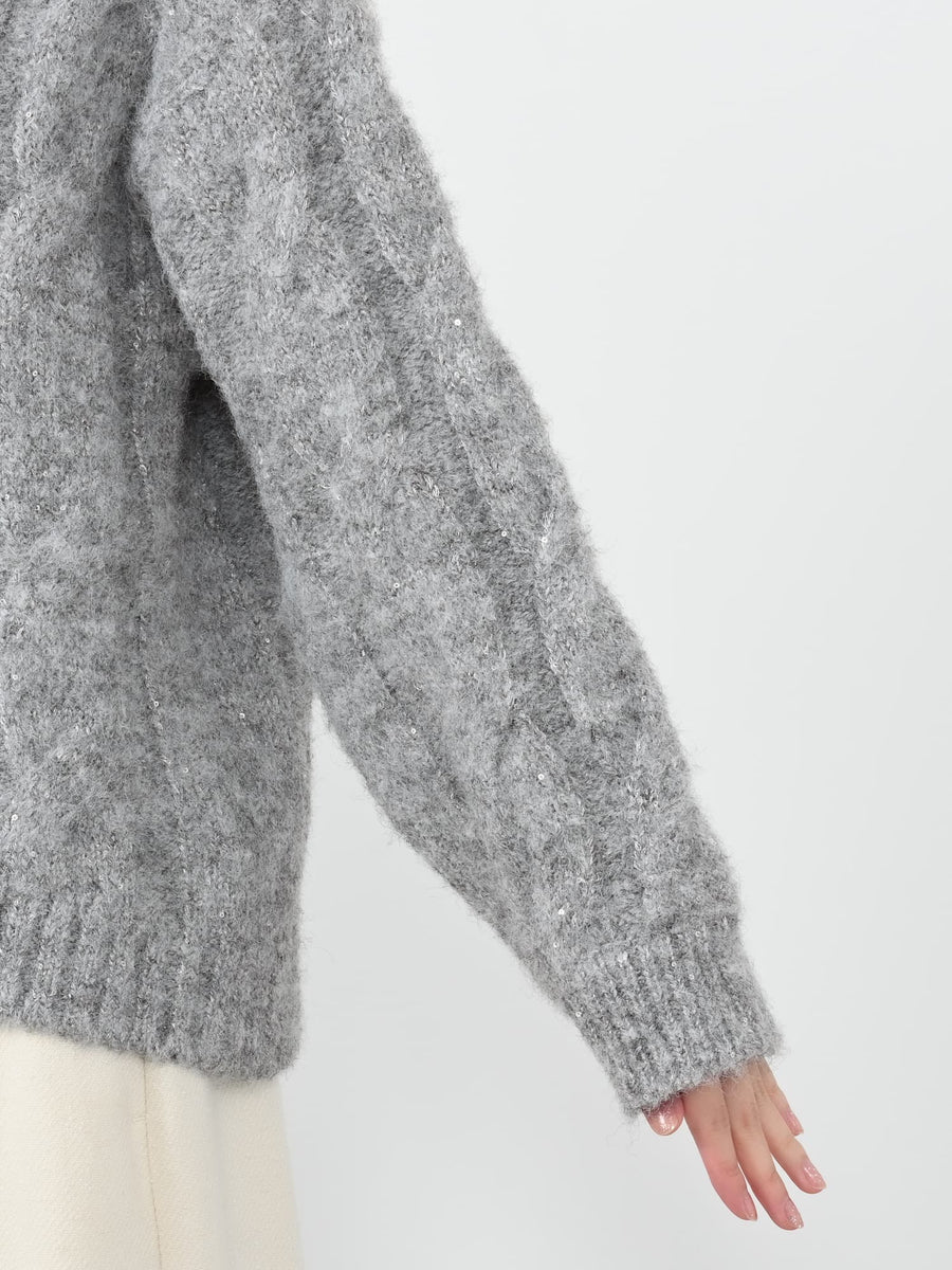 スパンコールローゲージゆるニット　[通常]