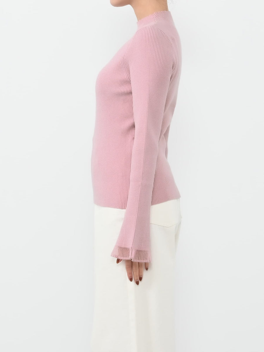 シアーフレアスリーブリブニット　[通常]