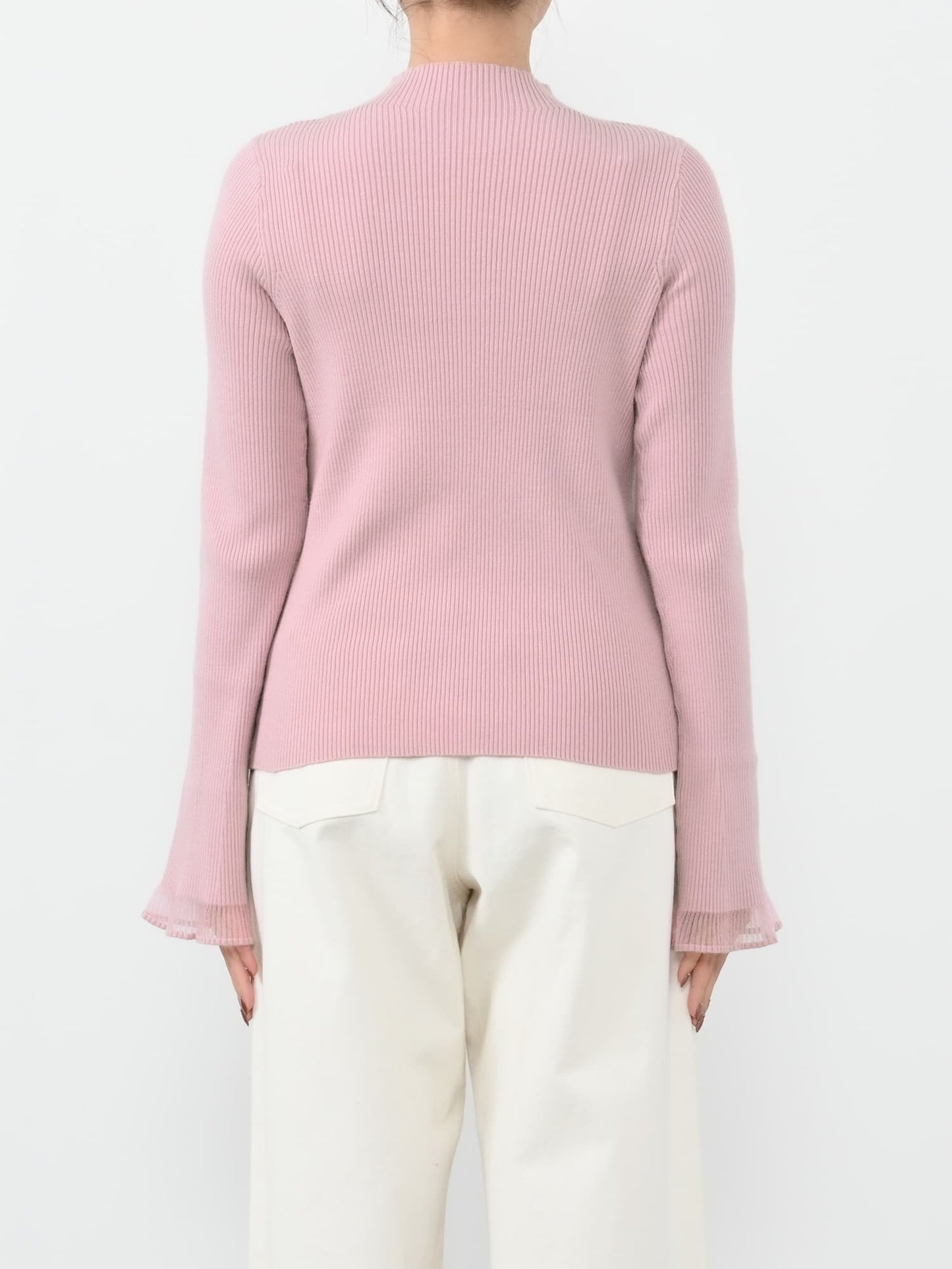 シアーフレアスリーブリブニット　[通常]