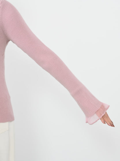 シアーフレアスリーブリブニット　[通常]