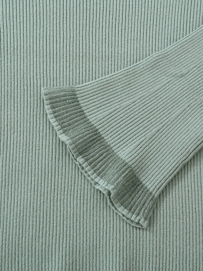 シアーフレアスリーブリブニット　[通常]