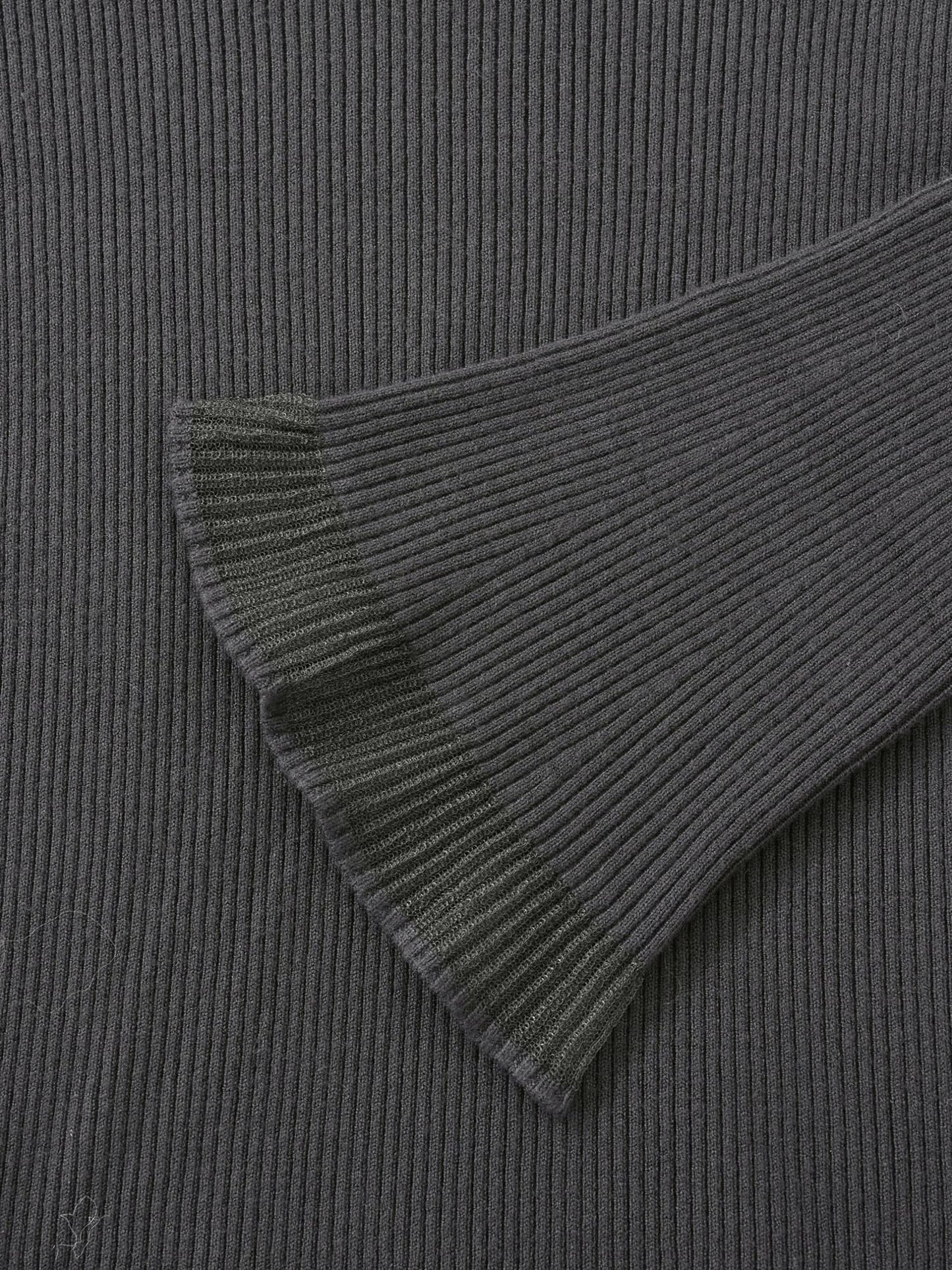 シアーフレアスリーブリブニット　[通常]