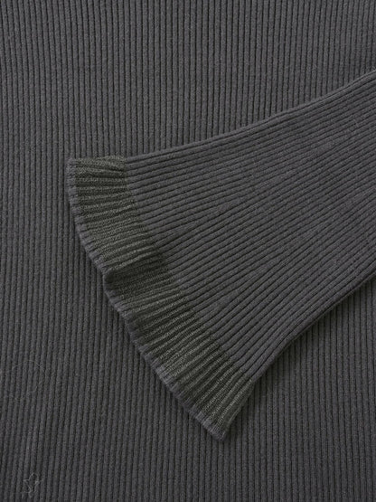 シアーフレアスリーブリブニット　[通常]