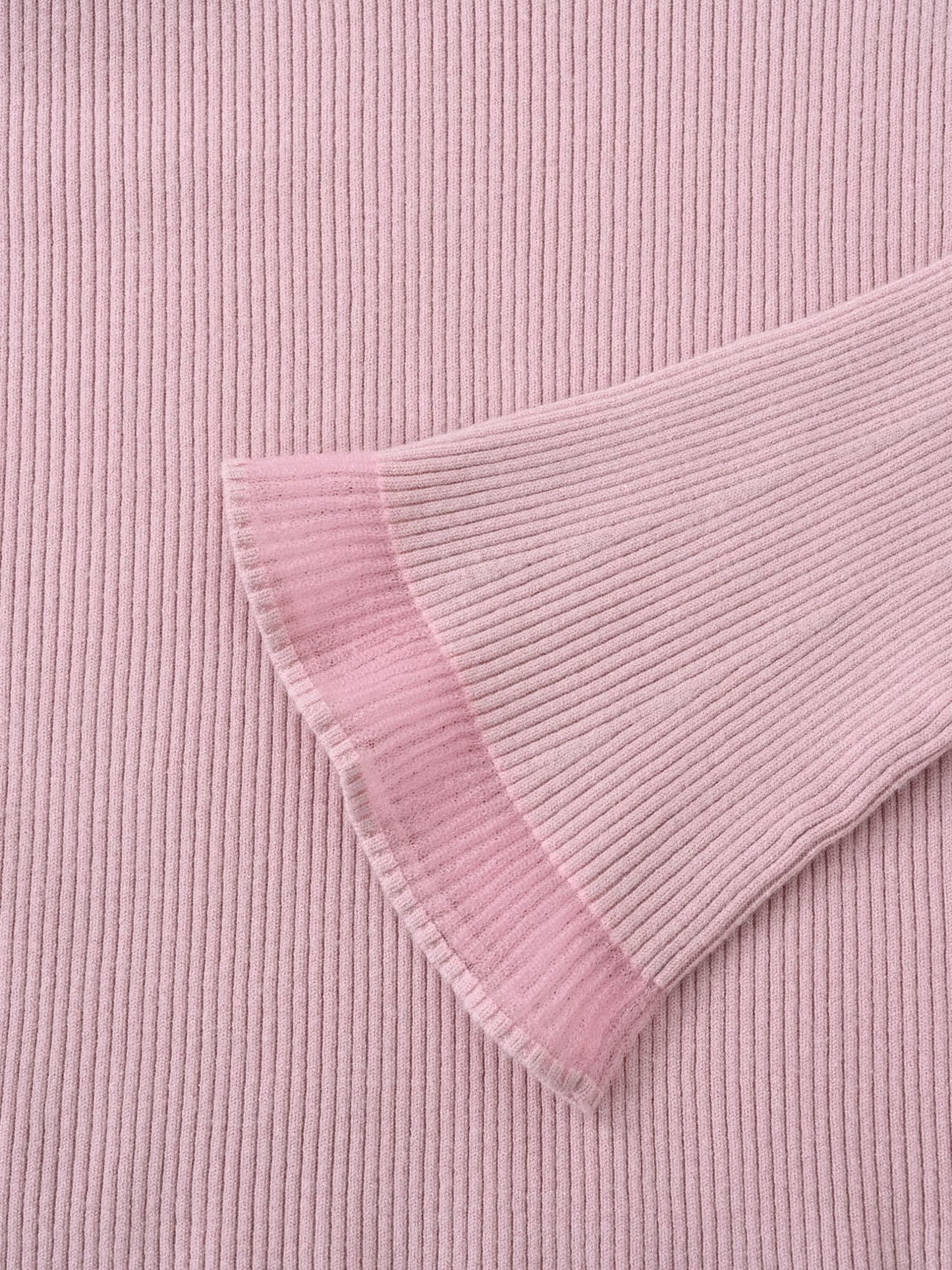 シアーフレアスリーブリブニット　[通常]