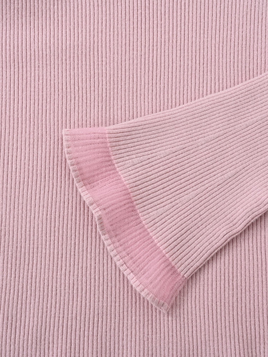 シアーフレアスリーブリブニット　[通常]