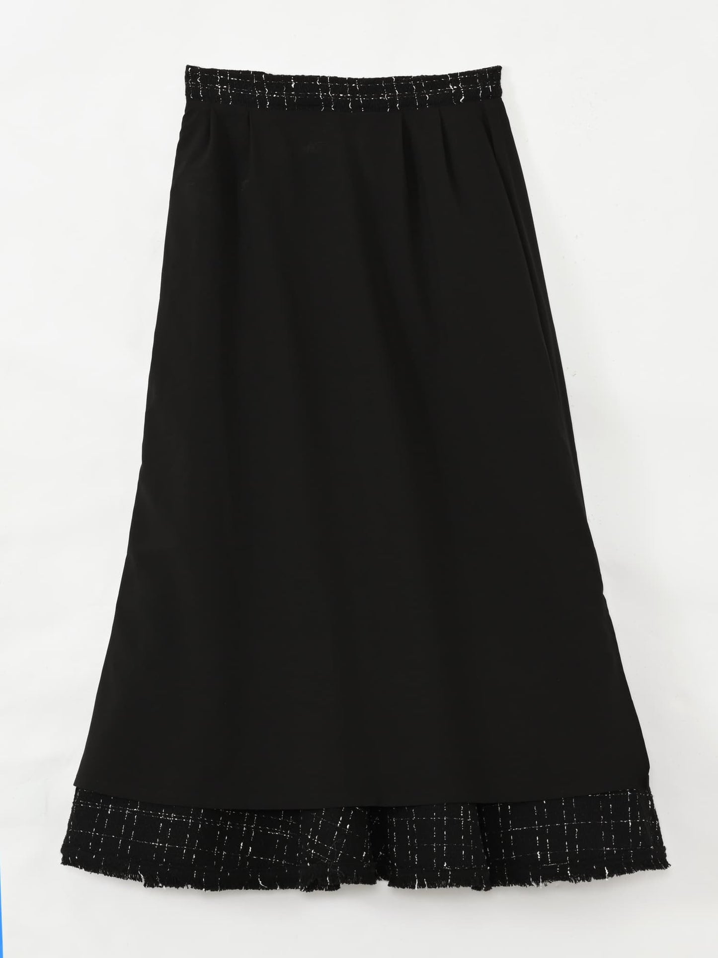 チェックツイードアシメマーメイドスカート-short & regular　[通常]