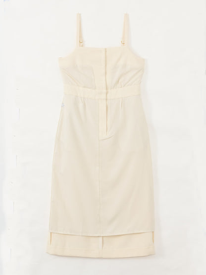 ゴールドボタンツイードジャンパースカート-short & regular　[通常]