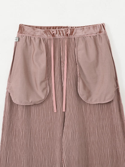 【YUNA SANTA】トウィンクルベロアパンツ-short & regular　[通常]