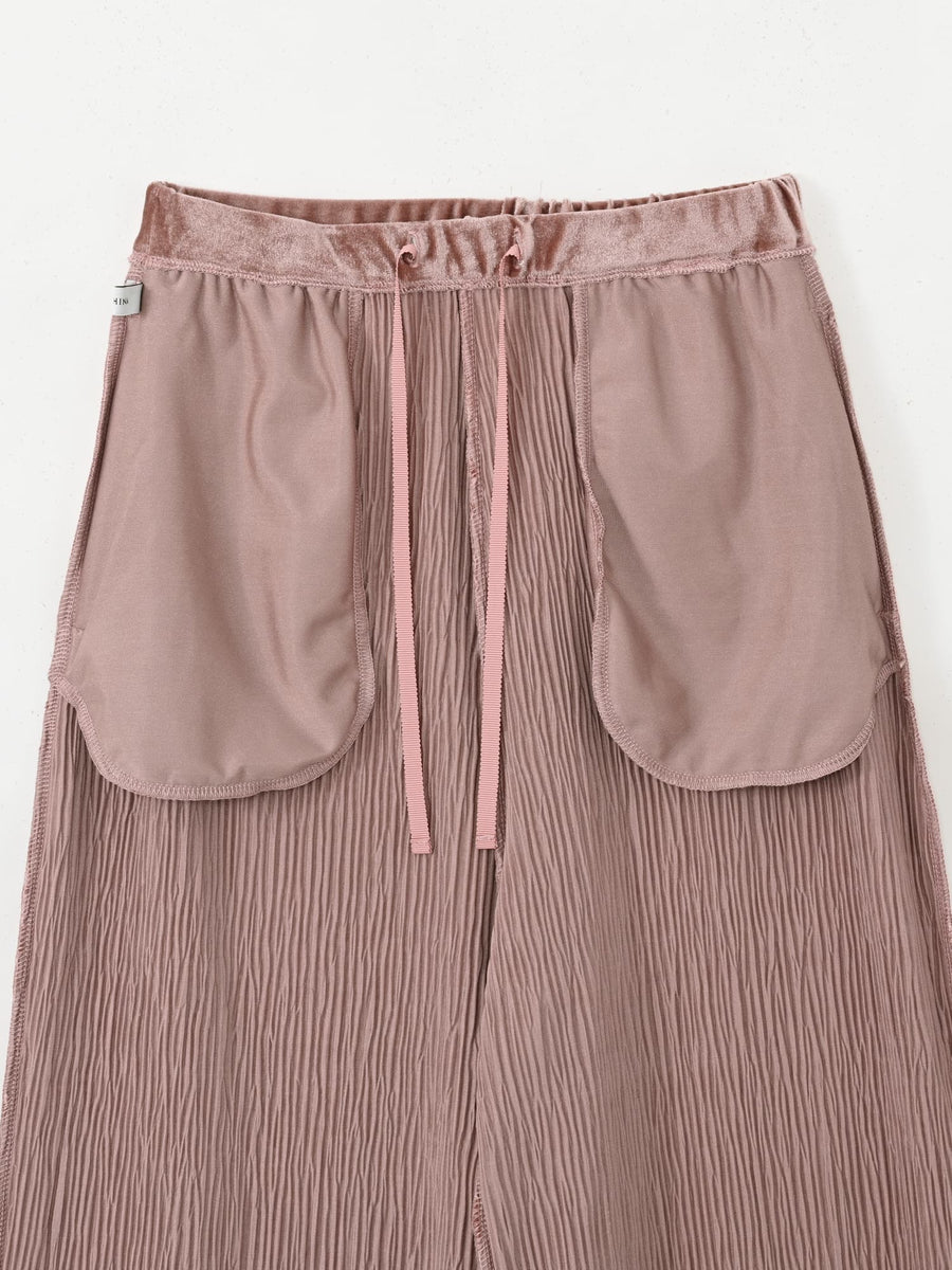 【YUNA SANTA】トウィンクルベロアパンツ-short & regular　[通常]