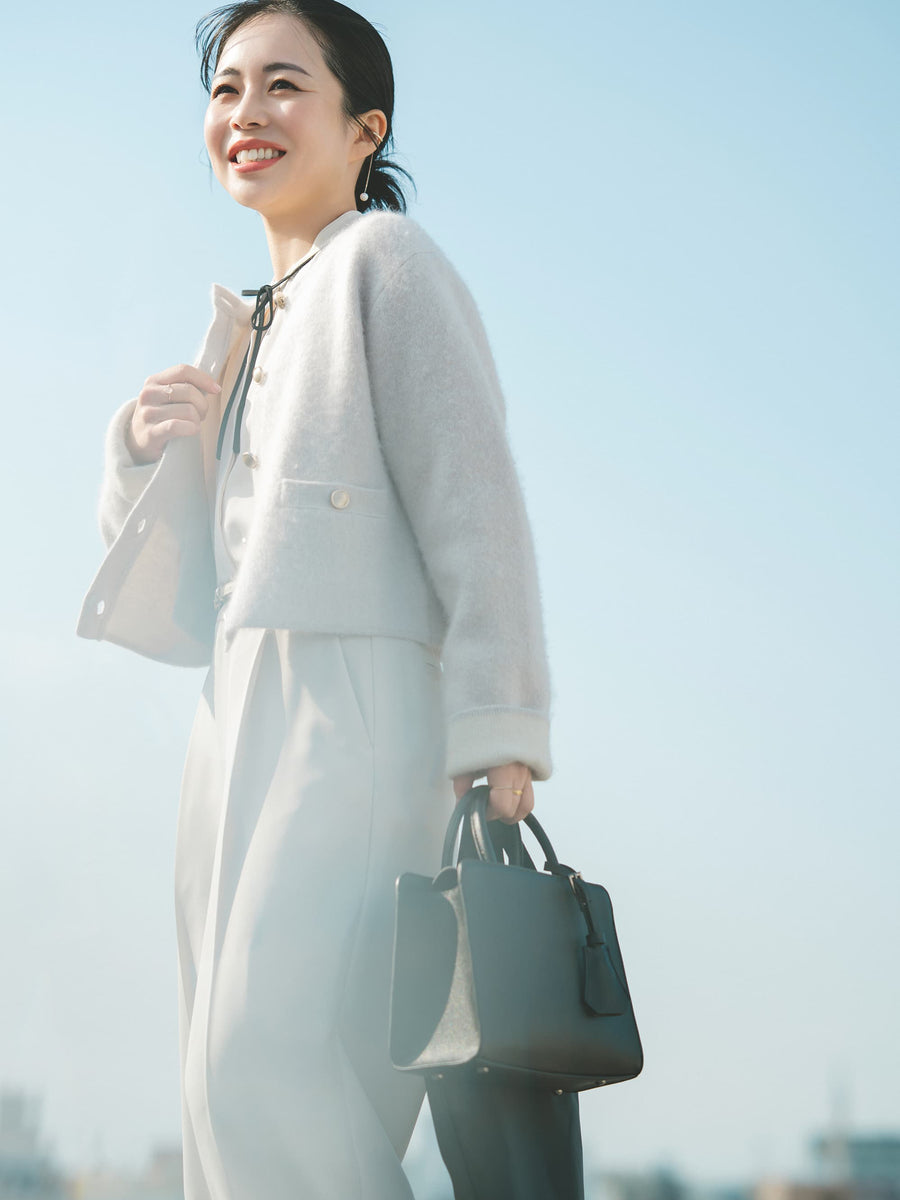 バイカラーリボンブラウス　[通常]