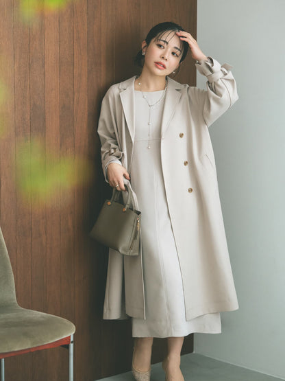 ベーシックとろみトレンチコート-short & regular　[通常]