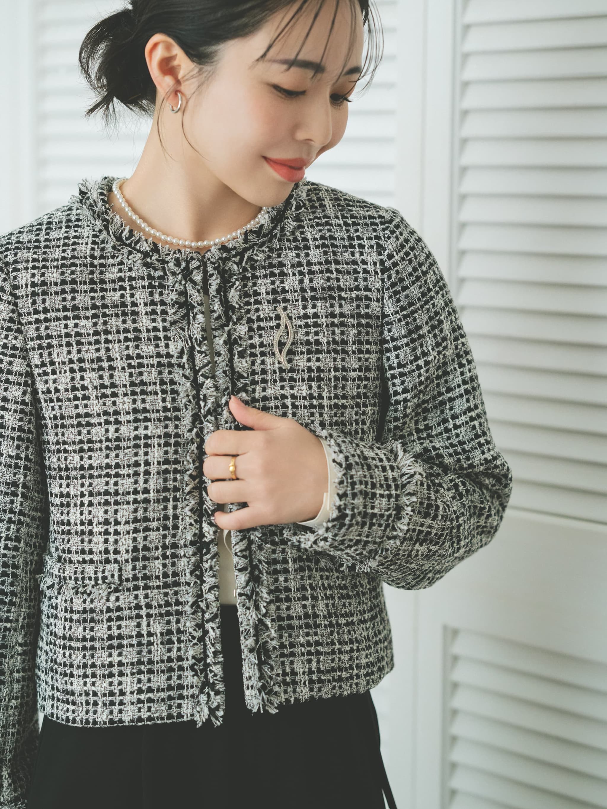 ミックスツイードジャケット | 小柄・低身長女性向けファッション通販