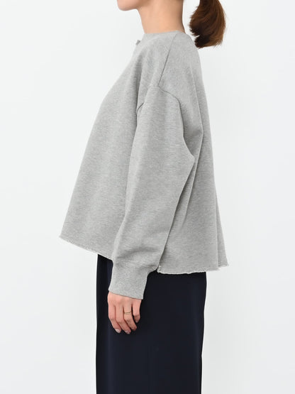 裏毛スキッパーネックトップス　[通常]