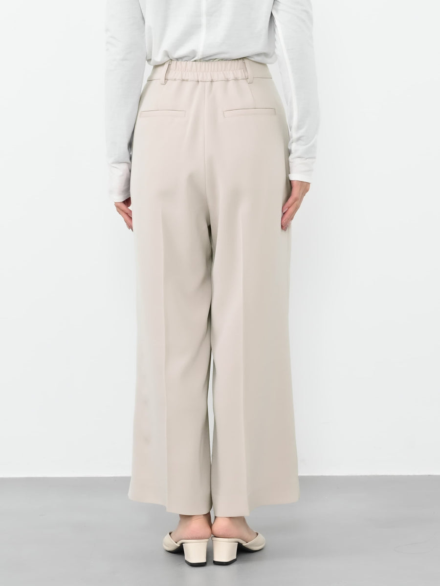 トリアセジョーゼットストレートパンツ-short & regular　[通常]