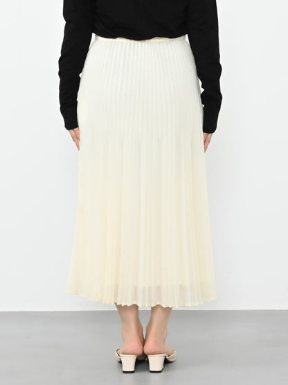 エアリーミックスプリーツスカート-short & regular　[通常]