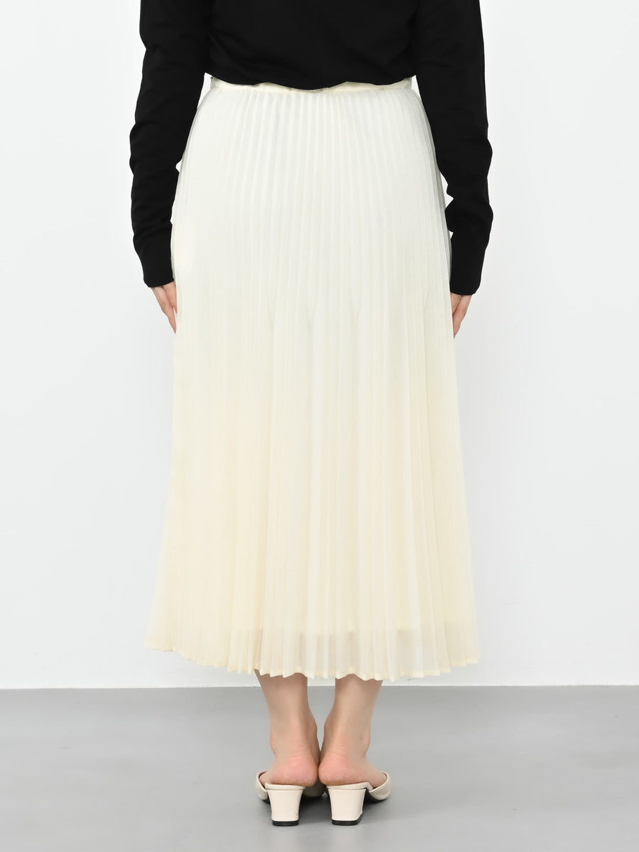 エアリーミックスプリーツスカート-short & regular　[通常]