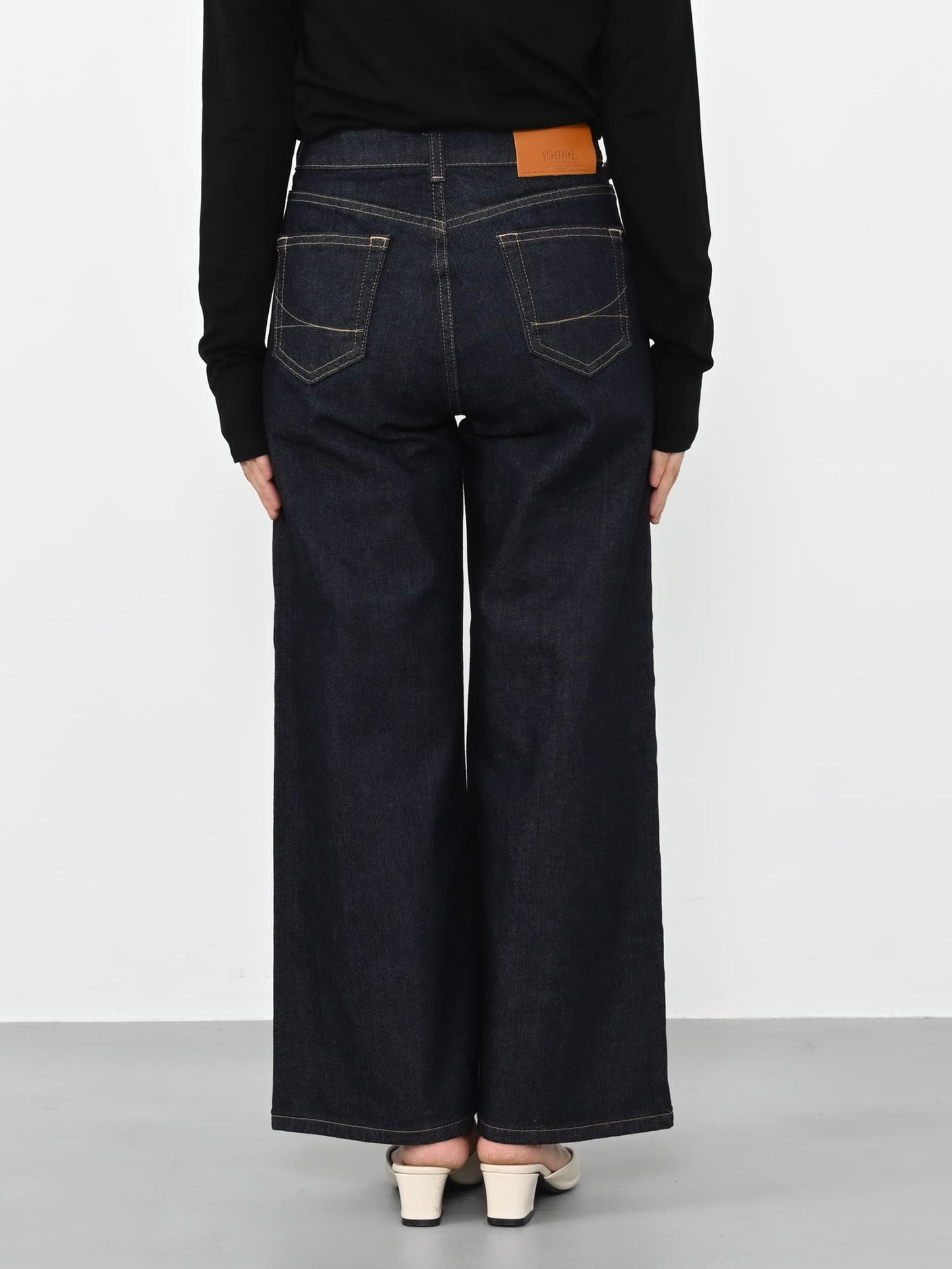 【SOMETHINGコラボ】ベイカーストレートデニム-short & regular　[通常]