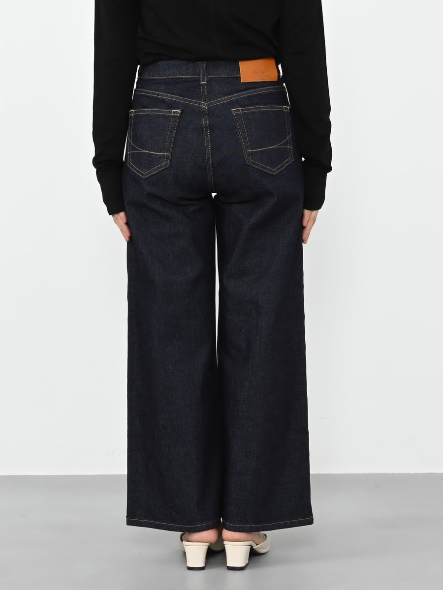 【SOMETHINGコラボ】ベイカーストレートデニム-short & regular　[通常]