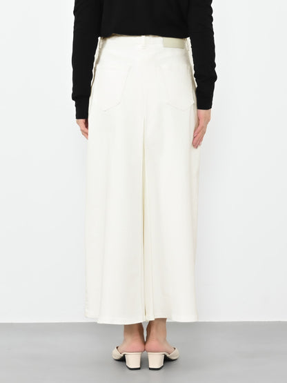 【SOMETHINGコラボ】バックタックデニムスカート-short & regular　[通常]