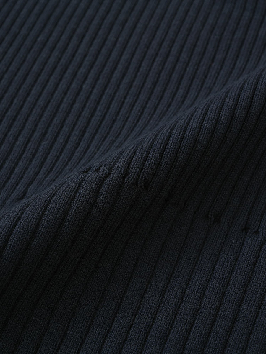 コットンブレンドリブIラインスカート-short & regular　[通常]