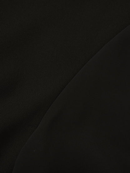 トリアセジョーゼットシームデザインワンピース-short & regular　[通常]