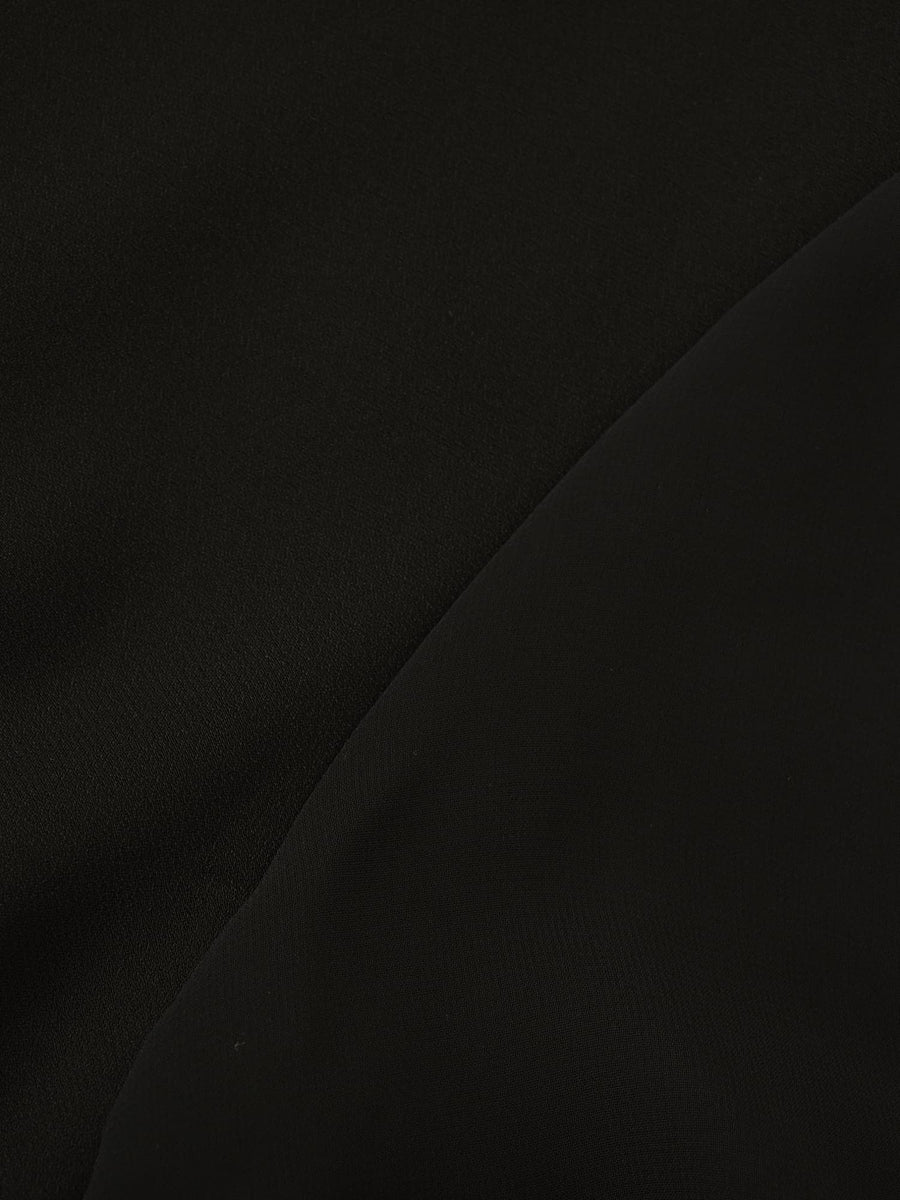 トリアセジョーゼットシームデザインワンピース-short & regular　[通常]