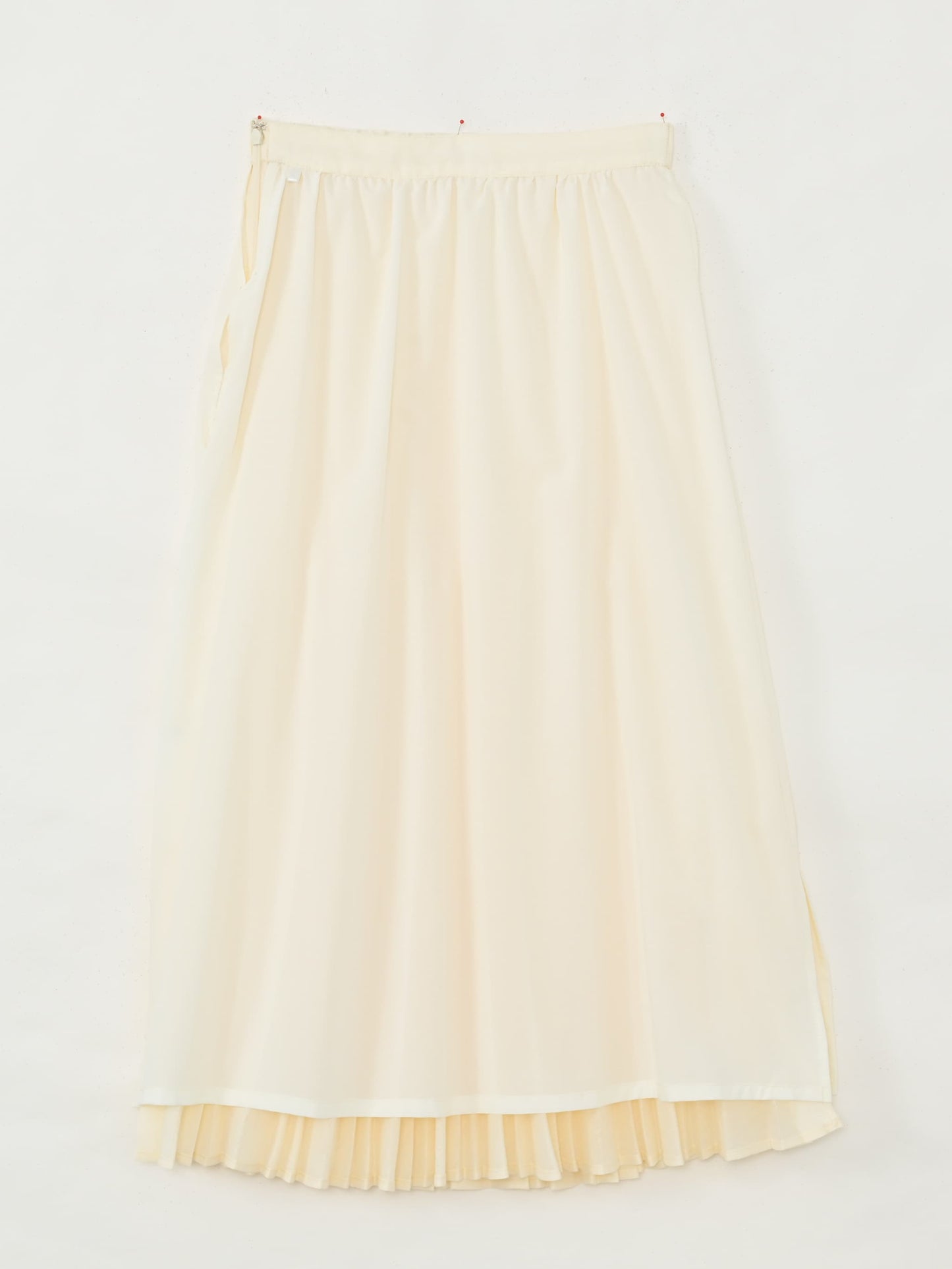 エアリーミックスプリーツスカート-short & regular　[通常]