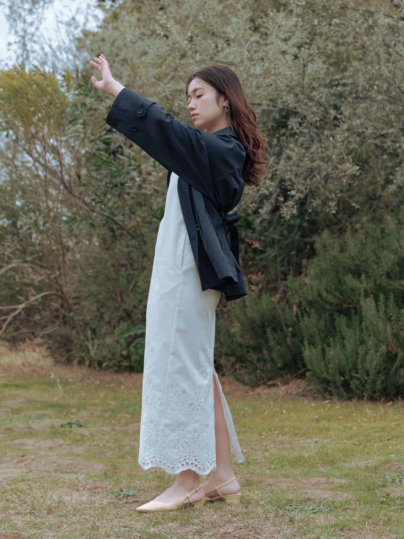 エンブロイダリージャンパースカート-short & regular　[通常]