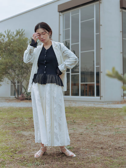 2wayレースぺプラムトップス　[通常]