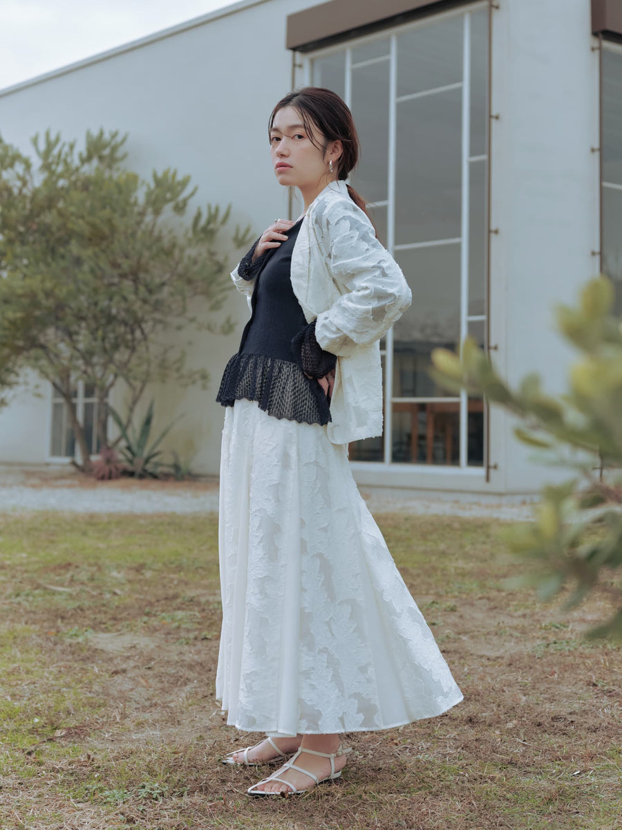 2wayレースぺプラムトップス　[通常]