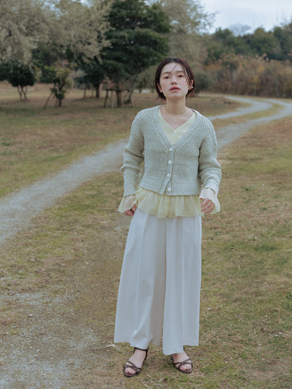 スラブミックススパンコールカーディガン　[通常]