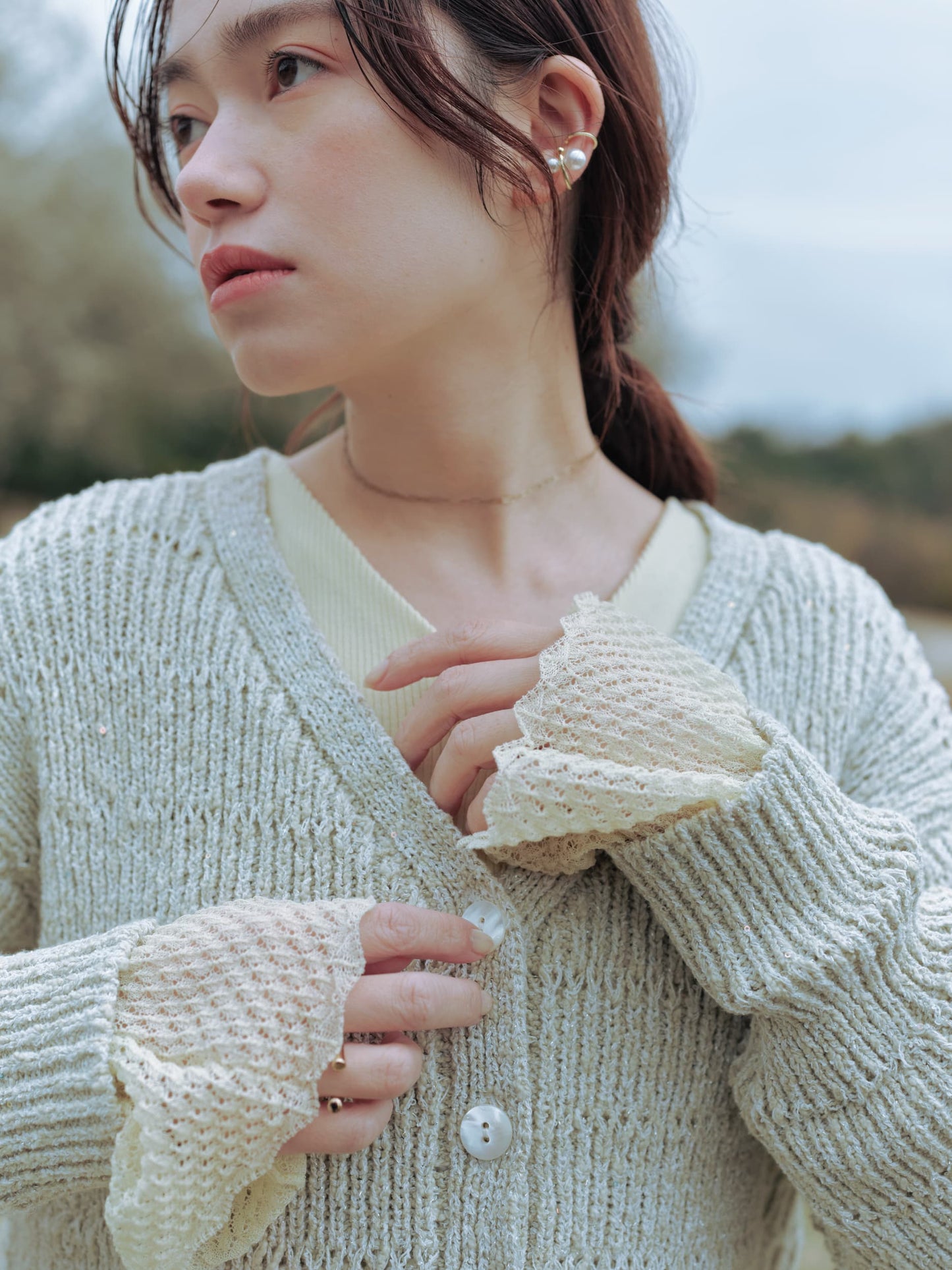 2wayレースぺプラムトップス　[通常]