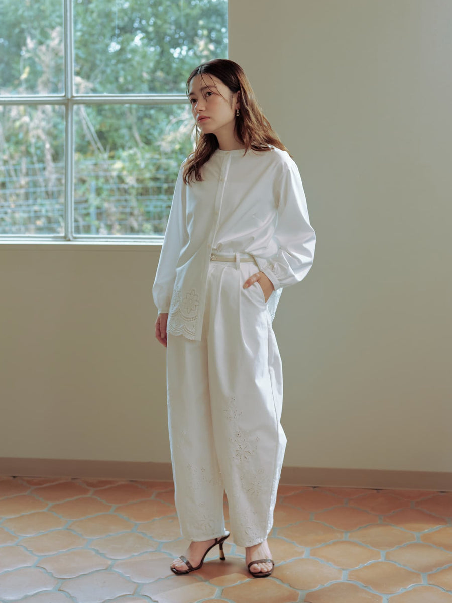 カットワークヘムブラウス　[通常]