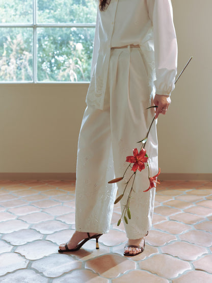 カットワークヘムブラウス　[通常]