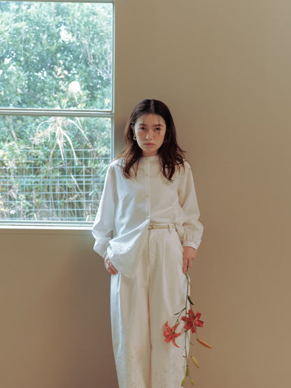 カットワークヘムブラウス　[通常]