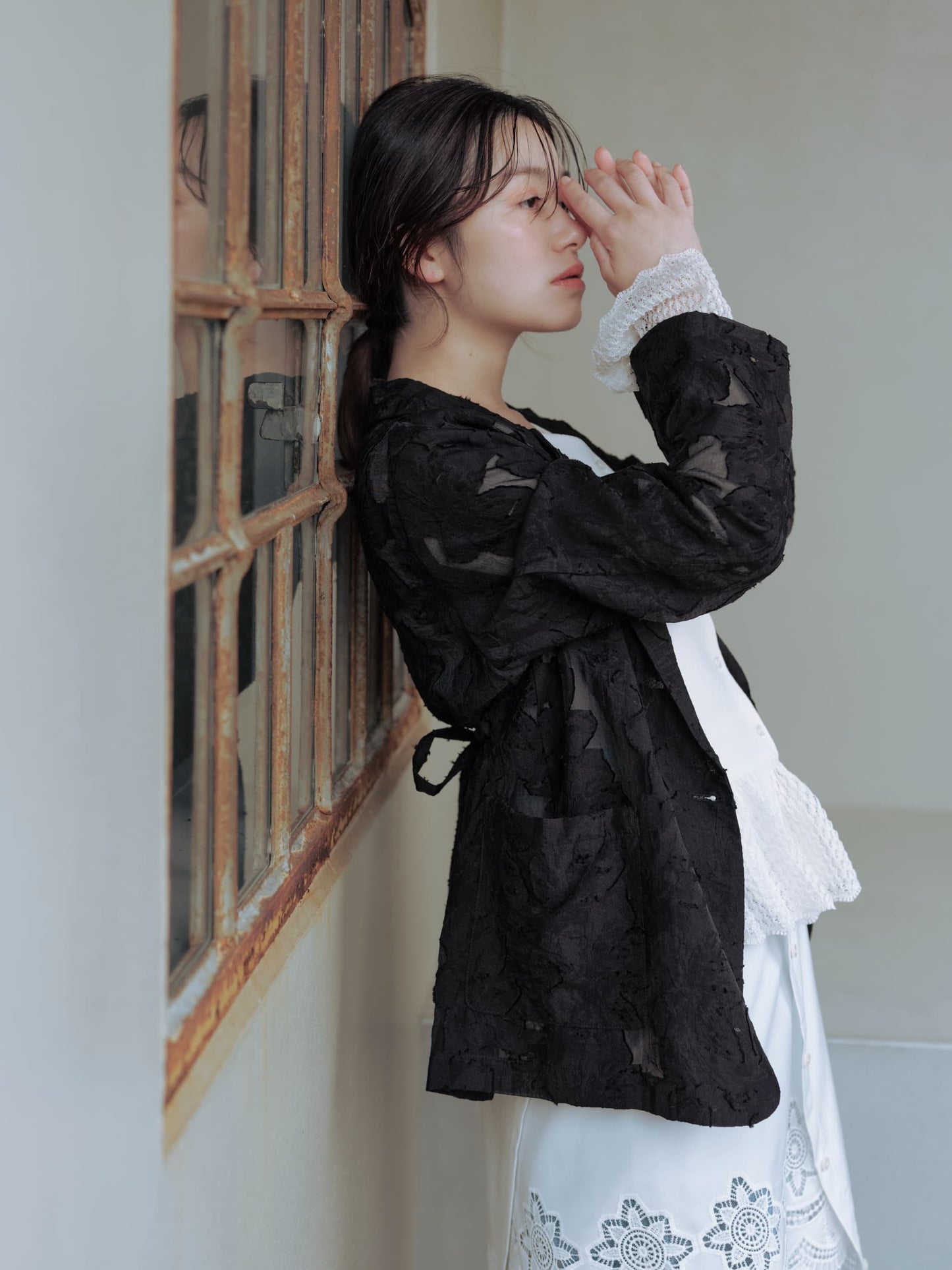 カットワークヘムブラウス　[通常]