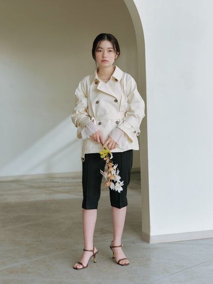 バックタックミドルトレンチコート　[通常]