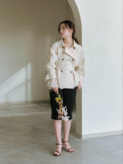 バックタックミドルトレンチコート　[通常]