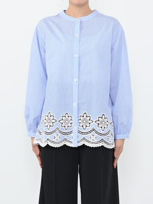 ※こちらが実物のカラーに一番お色味が近くなっております。（ブルーストライプ）<br>149cm | B:77 W:60 H:83 股下:68.5 | ワンサイズ着用