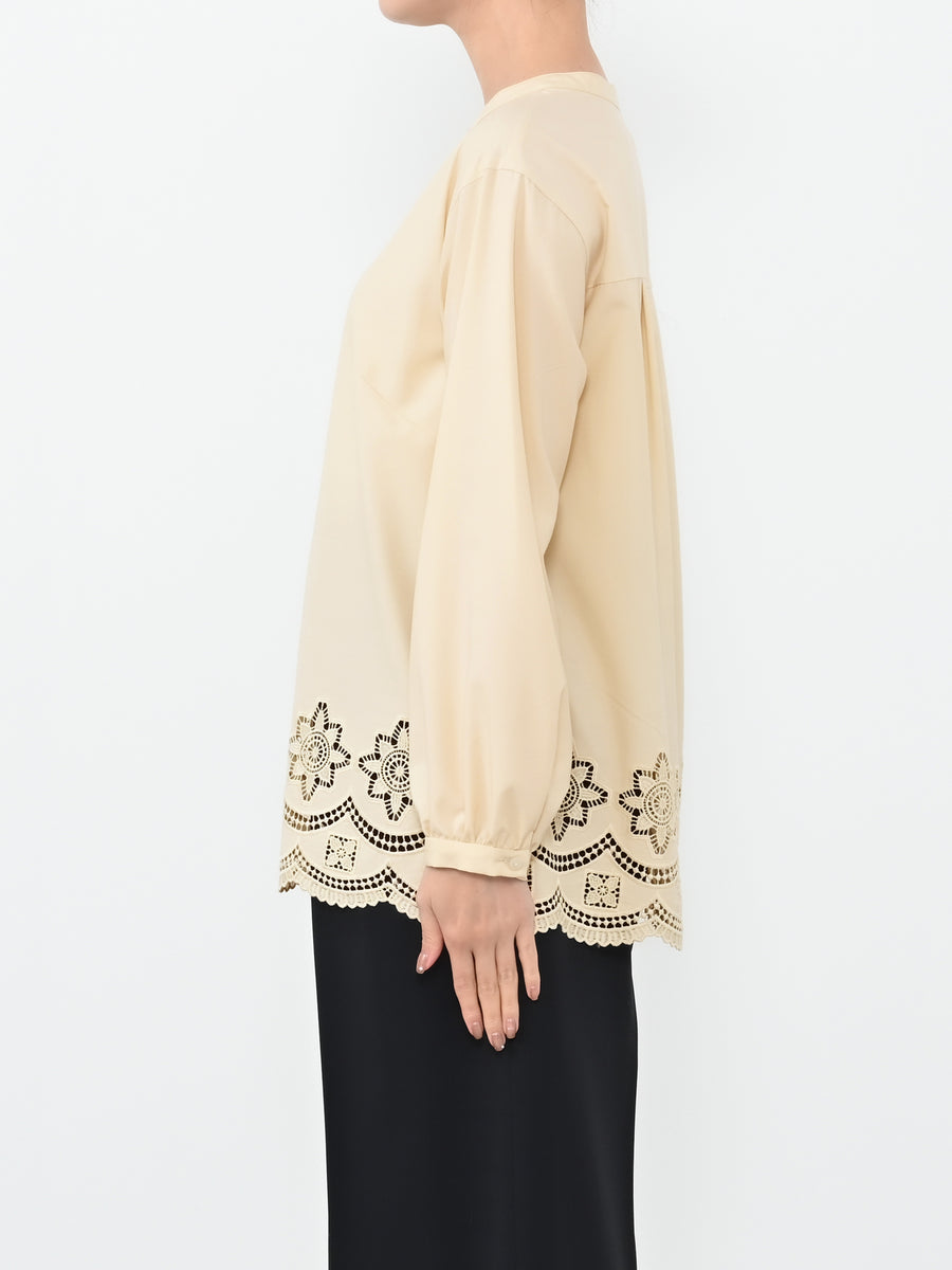 カットワークヘムブラウス　[通常]