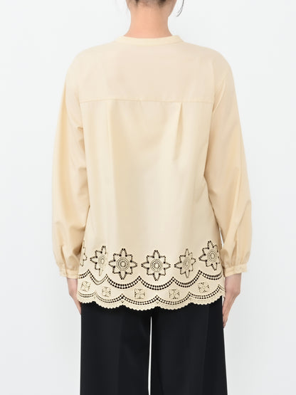 カットワークヘムブラウス　[通常]