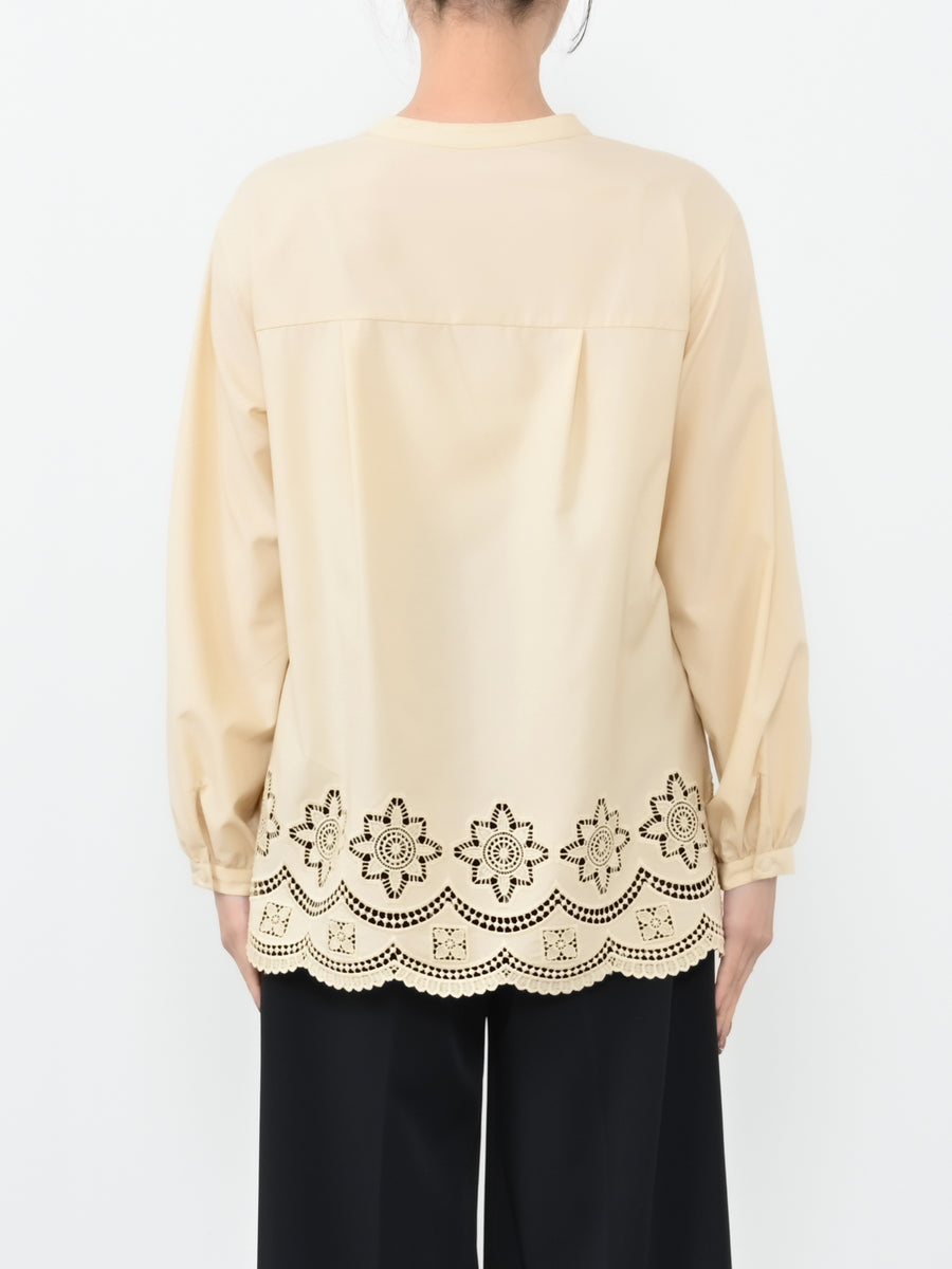 カットワークヘムブラウス　[通常]