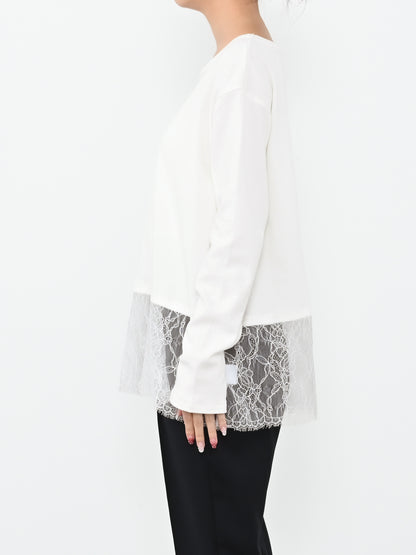 レースドッキングカットソー　[通常]